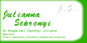 julianna seprenyi business card